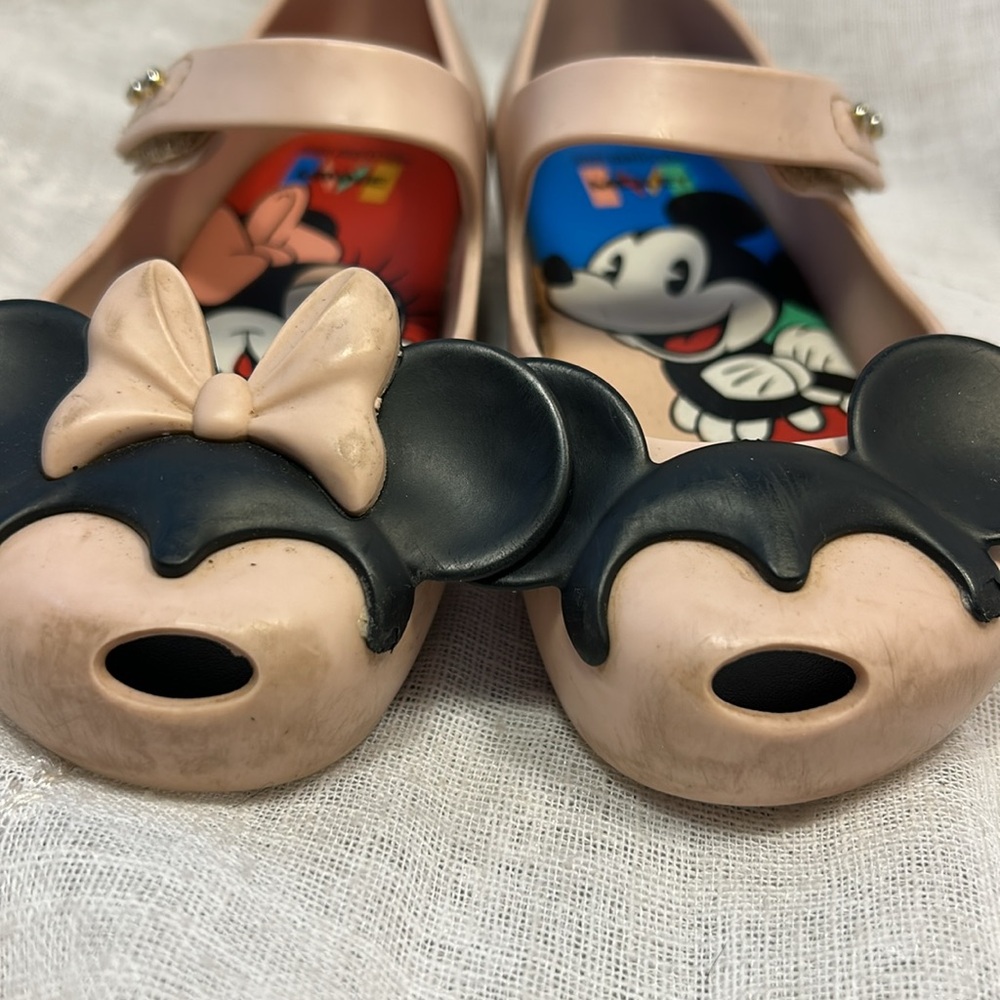 Mini Melissa Mikey and Minnie mouse cute peep toe sandals - Picture 4 of 10